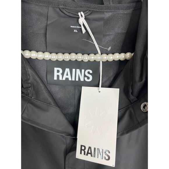 NWT Rains Between Seasons Coat in Black Size Womens XL - Picture 7 of 10